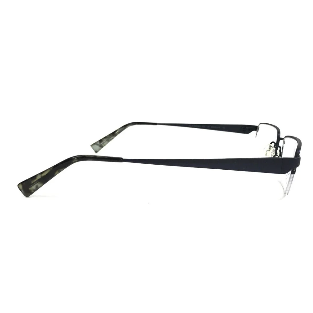 Flexon by Marchon Eyeglasses Frames 455 BLUE SUEDE Rectangle Half Rim 52-19-140